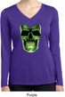 Halloween Glow Bones Ladies Dry Wicking Long Sleeve Shirt