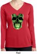 Halloween Glow Bones Ladies Dry Wicking Long Sleeve Shirt