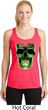 Halloween Glow Bones Ladies Dry Wicking Racerback Tank Top