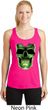 Halloween Glow Bones Ladies Dry Wicking Racerback Tank Top