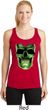 Halloween Glow Bones Ladies Dry Wicking Racerback Tank Top