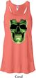 Halloween Glow Bones Ladies Flowy Racerback Tanktop