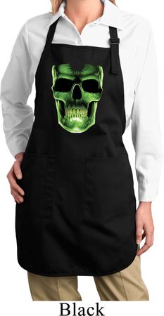 Halloween Glow Bones Ladies Full Length Apron with Pockets