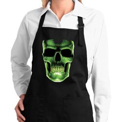 Halloween Glow Bones Ladies Full Length Apron with Pockets