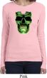 Halloween Glow Bones Ladies Long Sleeve Shirt