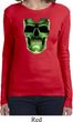 Halloween Glow Bones Ladies Long Sleeve Shirt