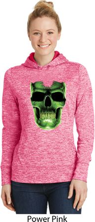 Halloween Glow Bones Ladies Moisture Wicking Hoodie