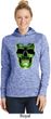 Halloween Glow Bones Ladies Moisture Wicking Hoodie