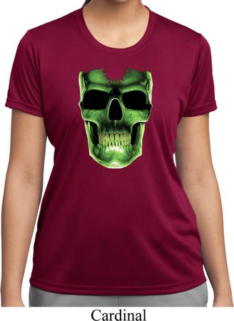Halloween Glow Bones Ladies Moisture Wicking Shirt