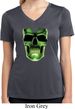 Halloween Glow Bones Ladies Moisture Wicking V-neck Shirt