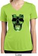 Halloween Glow Bones Ladies Moisture Wicking V-neck Shirt