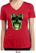Halloween Glow Bones Ladies Moisture Wicking V-neck Shirt