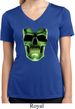 Halloween Glow Bones Ladies Moisture Wicking V-neck Shirt