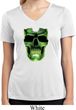 Halloween Glow Bones Ladies Moisture Wicking V-neck Shirt