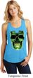 Halloween Glow Bones Ladies Racerback Tank Top