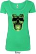 Halloween Glow Bones Ladies Scoop Neck Shirt