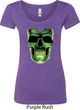 Halloween Glow Bones Ladies Scoop Neck Shirt