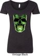Halloween Glow Bones Ladies Scoop Neck Shirt