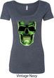 Halloween Glow Bones Ladies Scoop Neck Shirt