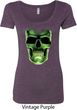 Halloween Glow Bones Ladies Scoop Neck Shirt