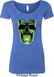 Halloween Glow Bones Ladies Scoop Neck Shirt