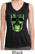 Halloween Glow Bones Ladies Sleeveless Moisture Wicking Shirt
