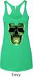 Halloween Glow Bones Ladies Tri Blend Racerback Tank Top