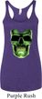 Halloween Glow Bones Ladies Tri Blend Racerback Tank Top