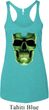 Halloween Glow Bones Ladies Tri Blend Racerback Tank Top