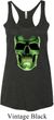 Halloween Glow Bones Ladies Tri Blend Racerback Tank Top