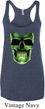 Halloween Glow Bones Ladies Tri Blend Racerback Tank Top