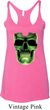 Halloween Glow Bones Ladies Tri Blend Racerback Tank Top