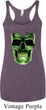 Halloween Glow Bones Ladies Tri Blend Racerback Tank Top