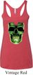 Halloween Glow Bones Ladies Tri Blend Racerback Tank Top