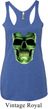 Halloween Glow Bones Ladies Tri Blend Racerback Tank Top