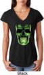 Halloween Glow Bones Ladies Tri Blend V-Neck Shirt