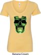 Halloween Glow Bones Ladies V-Neck Shirt