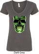 Halloween Glow Bones Ladies V-Neck Shirt