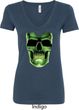 Halloween Glow Bones Ladies V-Neck Shirt