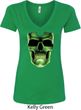 Halloween Glow Bones Ladies V-Neck Shirt