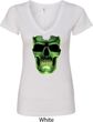 Halloween Glow Bones Ladies V-Neck Shirt