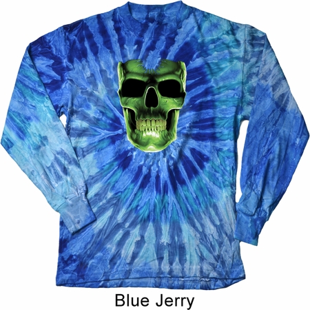 Halloween Glow Bones Long Sleeve Tie Dye Shirt