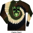 Halloween Glow Bones Long Sleeve Tie Dye Shirt