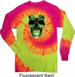 Halloween Glow Bones Long Sleeve Tie Dye Shirt