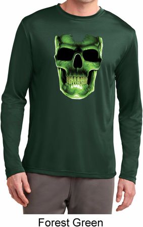 Halloween Glow Bones Mens Dry Wicking Long Sleeve Shirt