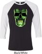 Halloween Glow Bones Mens Raglan Shirt