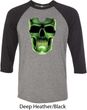 Halloween Glow Bones Mens Raglan Shirt