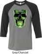 Halloween Glow Bones Mens Raglan Shirt