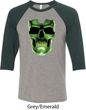Halloween Glow Bones Mens Raglan Shirt