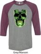 Halloween Glow Bones Mens Raglan Shirt